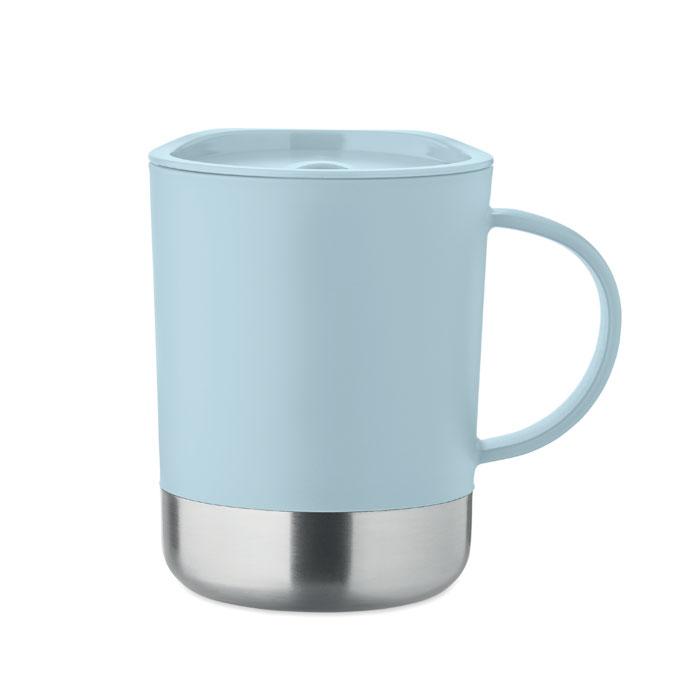 Mug à personnaliser 300 ml avec base en inox recyclé Beaker bleu bébé